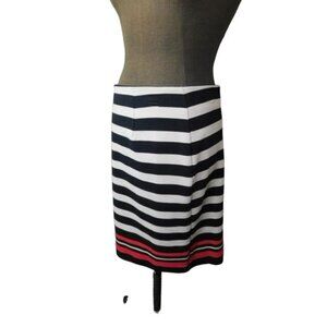 Elle Size 10 Striped STRETCH Knit Skirt NWT $40
